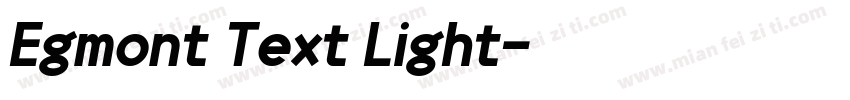 Egmont Text Light字体转换